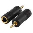 Adapter plug 3.5mm stereo stekker - 6.35mm stereo kontra stekker met vergulde kontakten