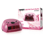 AM / FM wekkerradio roze