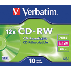 CD-RW 12x 700 MB Jewel Case 10 stuks
