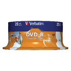 DVD-R Wide Inkjet Printable 4.7 GB 16x spindle 25 stuks