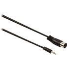 DIN audio adapterkabel 5-pin DIN mannelijk - 3,5 mm mannelijk 1,00 m zwart