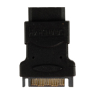 Interne stroom adapterkabel SATA 15-pins mannelijk - Molex vrouwelijk zwart
