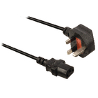 Stroomkabel UK-plug mannelijk - IEC-320-C13 10,0 m zwart