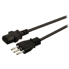 Stroomkabel Italiaanse plug mannelijk - IEC-320-C13 5,00 m zwart