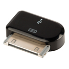 30-pins dock-adapter 30-pins dock mannelijk - USB Micro B vrouwelijk zwart