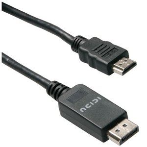 ICIDU DisplayPort Cable 1.8m, DP Male - HDMI A Male V66