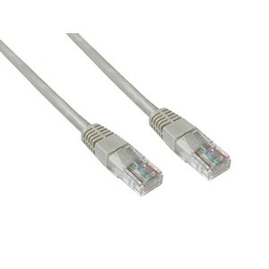 UTP Cat 5e netwerk kabel 0.5m Grijs voor Alle Laptops. Dekstops.Servers
